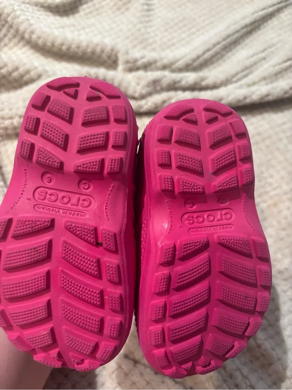 Crocs Toddler Handle it Rainboots in Pink Crush size Child 6 Like New